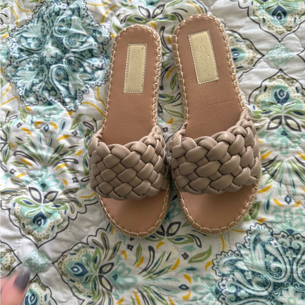 Forever 21 Tan Braided Sandals